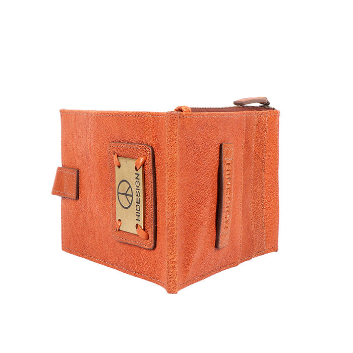 Guevara W2 Orange Leather Bi-Fold Wallet