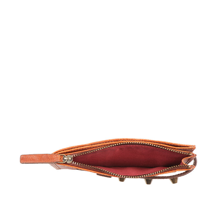 Guevara W2 Orange Leather Bi-Fold Wallet