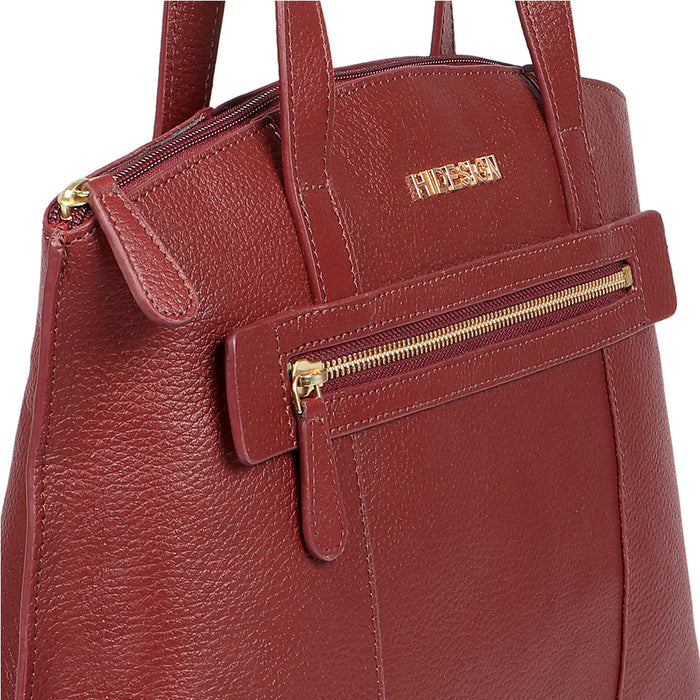 Guyana 01 Marsala Leather Tote Bag