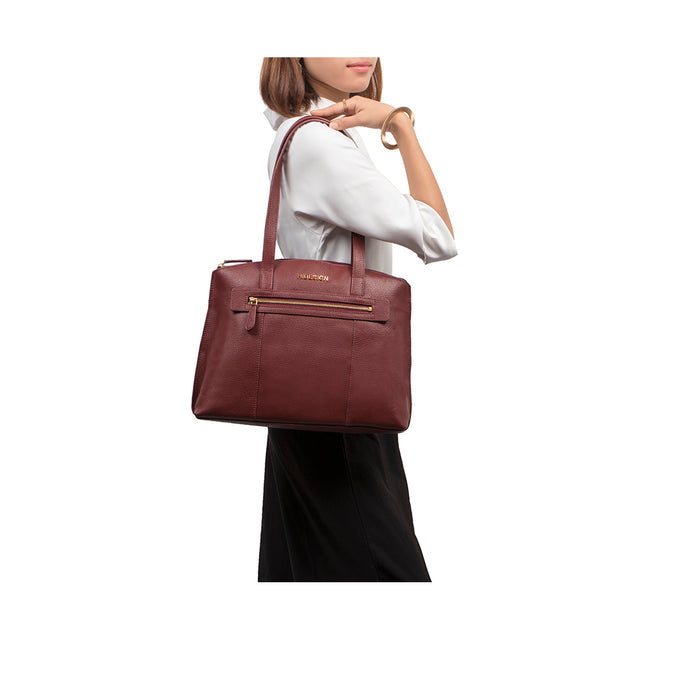 Guyana 01 Marsala Leather Tote Bag