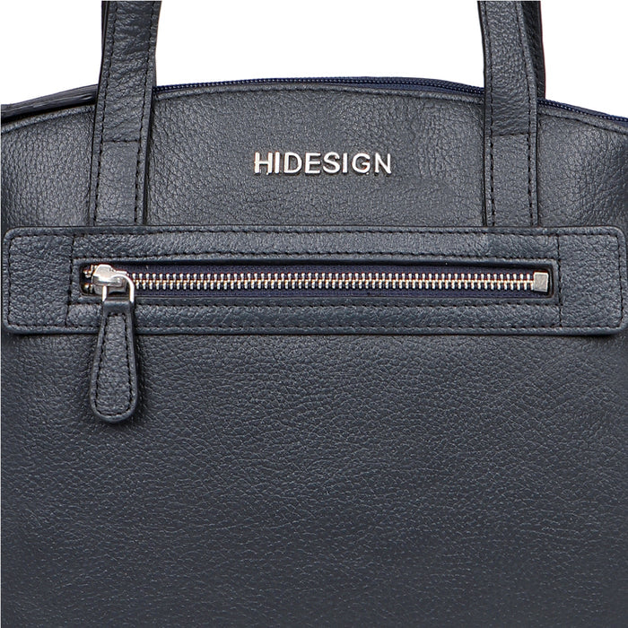 Guyana 02 Blue Leather Tote Bag