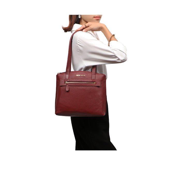 Guyana 02 Red Leather Tote Bag