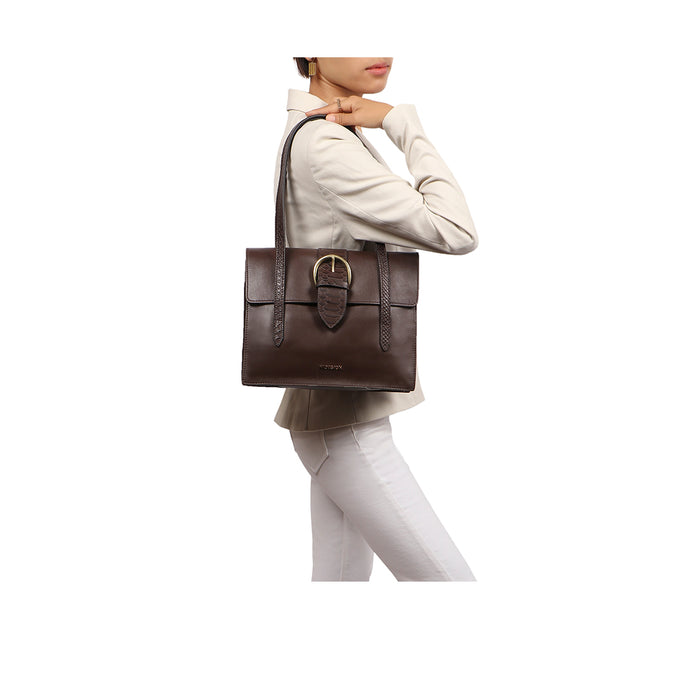 Gwen 01 Brown Leather Shoulder Bag