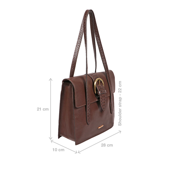 Gwen 01 Brown Leather Shoulder Bag