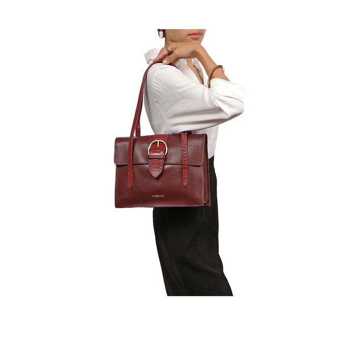 Gwen 01 Red Leather Shoulder Bag