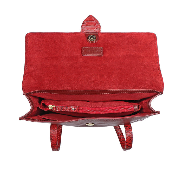 Gwen 01 Red Leather Shoulder Bag
