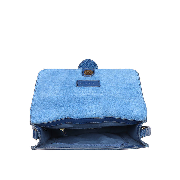 Gwen 02 Blue Leather Sling Bag