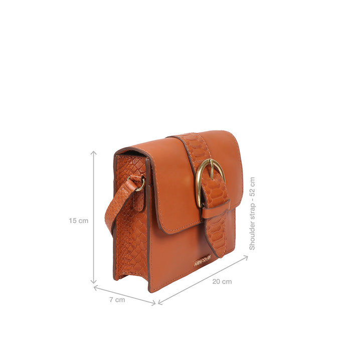 Gwen 02 Orange Leather Sling Bag