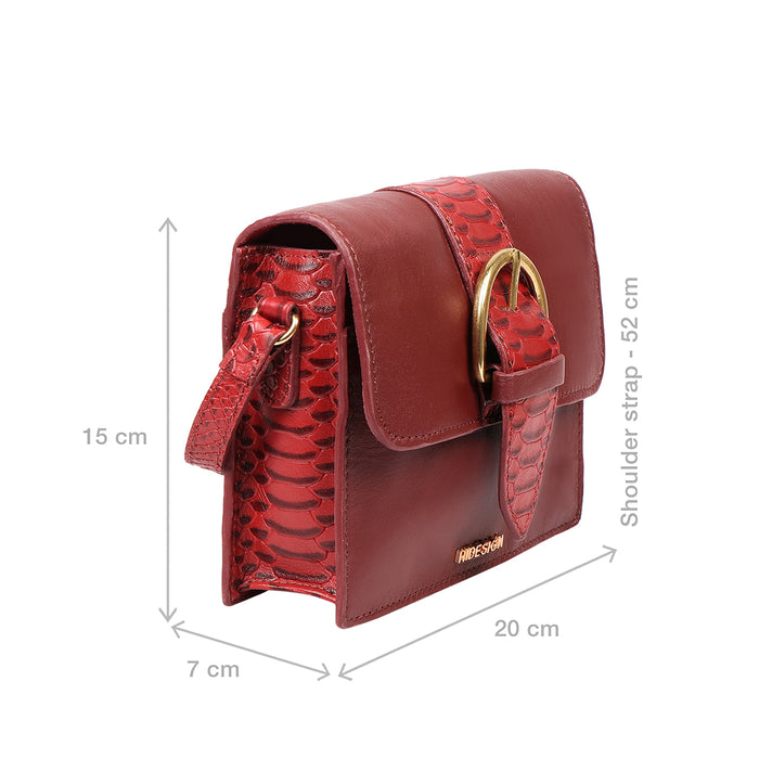 Gwen 02 Red Leather Sling Bag
