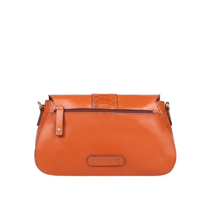 Gwen 03 Orange Leather Sling Bag