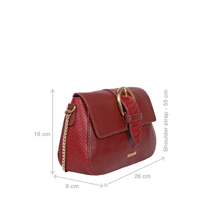 Gwen 03 Red Leather Sling Bag
