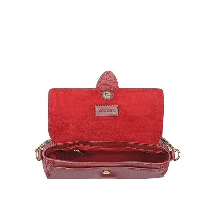 Gwen 03 Red Leather Sling Bag