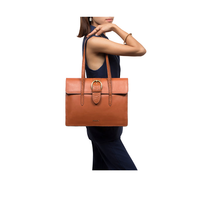 Gwen 04 Orange Leather Shoulder Bag
