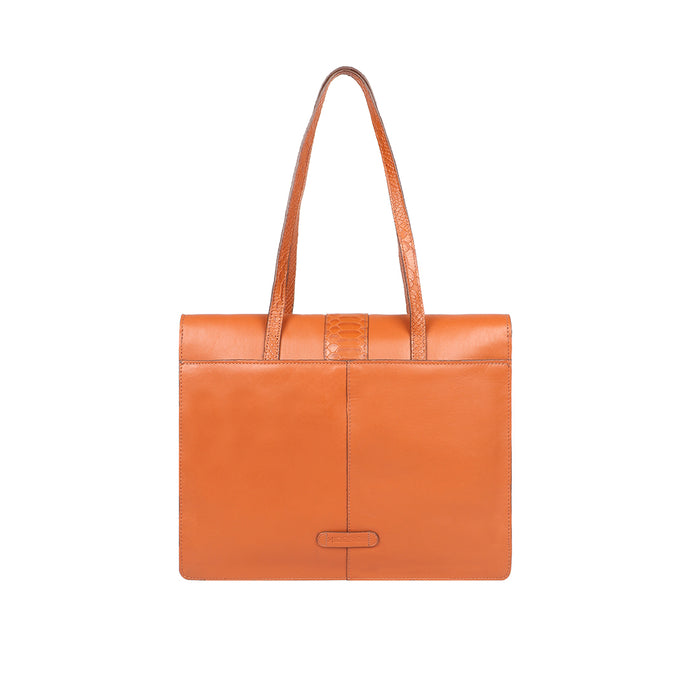 Gwen 04 Orange Leather Shoulder Bag