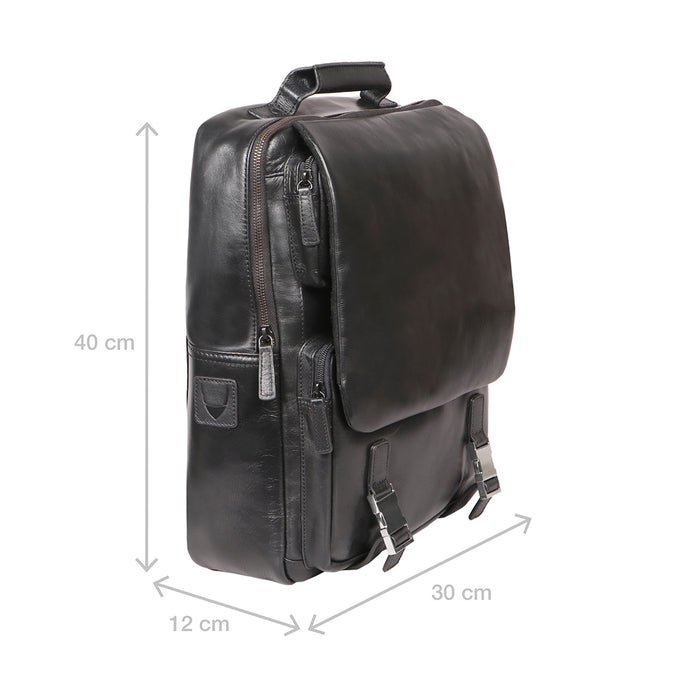 Hard Rock 03 Black Leather  Backpack