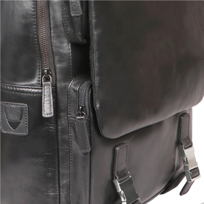 Hard Rock 03 Black Leather  Backpack