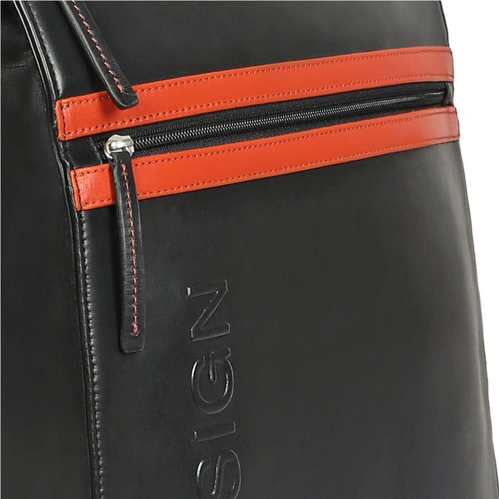 Harlem 01 Black Leather Backpack