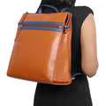 Harlem 01 Orange Leather Backpack
