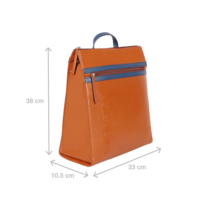 Harlem 01 Orange Leather Backpack