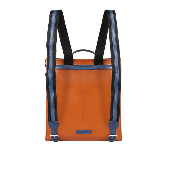Harlem 01 Orange Leather Backpack