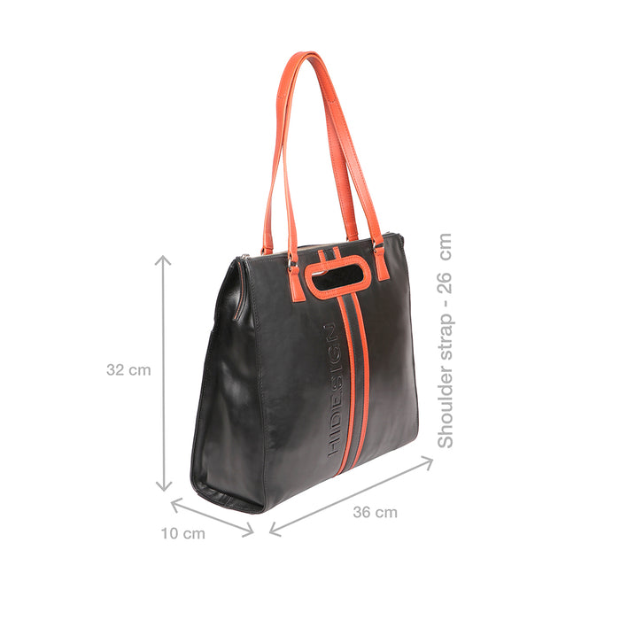Harlem 02 Black Leather Tote Bag