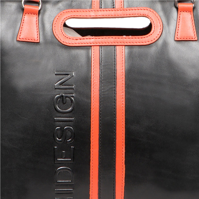 Harlem 02 Black Leather Tote Bag