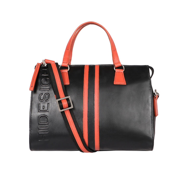 Harlem 03 Black Leather Messenger Bag