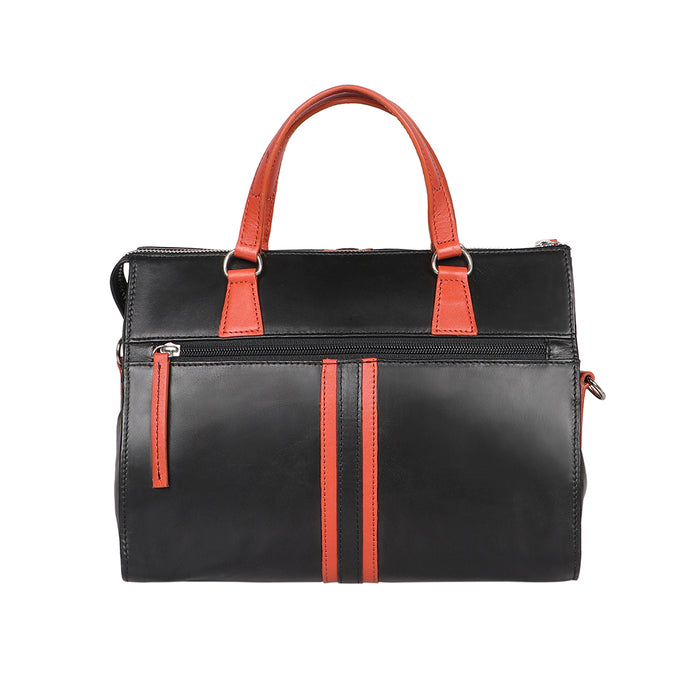 Harlem 03 Black Leather Messenger Bag