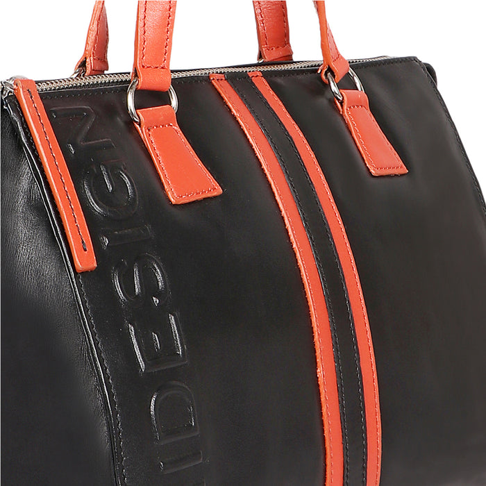 Harlem 03 Black Leather Messenger Bag