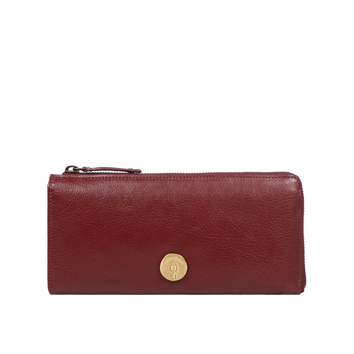 Harmony W1 Red Leather Zip Around Wallet