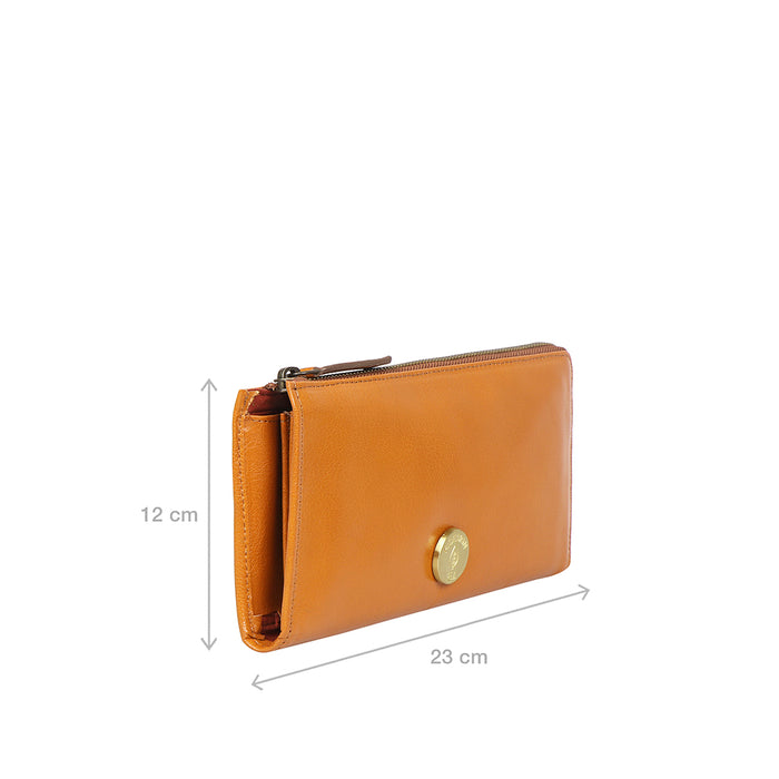 Harmony W1 Tan Leather Zip Around Wallet