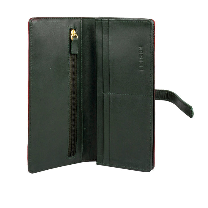 Harper W2 Red Leather Bi-Fold Wallet