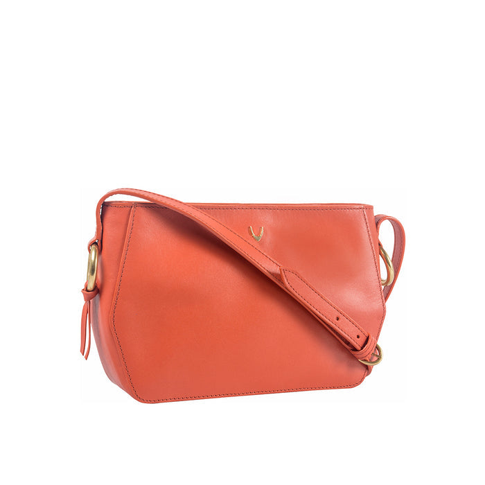 Haussman 03 Orange Leather Sling Bag