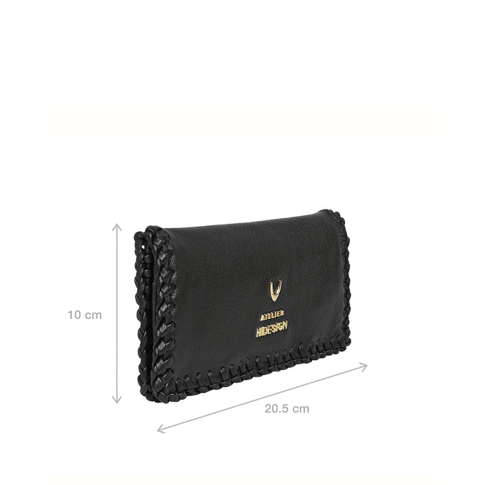 Hera W2 Black Leather Bi-Fold Wallet