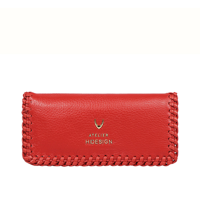 Hera W2 Red Leather Bi-Fold Wallet