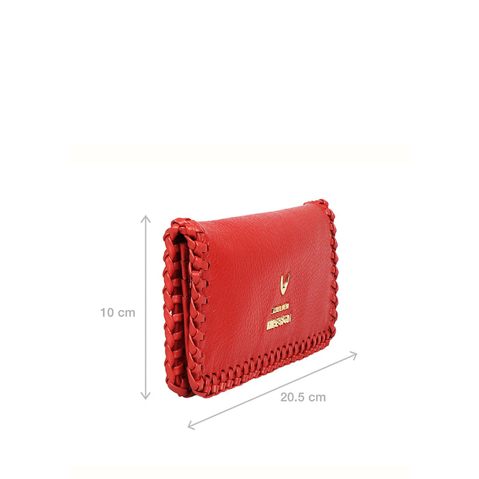 Hera W2 Red Leather Bi-Fold Wallet