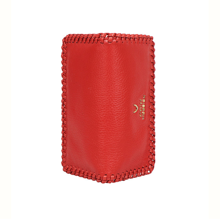 Hera W2 Red Leather Bi-Fold Wallet