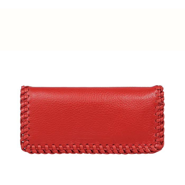 Hera W2 Red Leather Bi-Fold Wallet