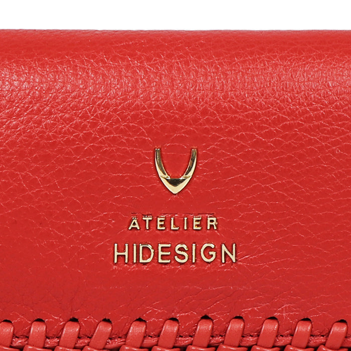 Hera W2 Red Leather Bi-Fold Wallet