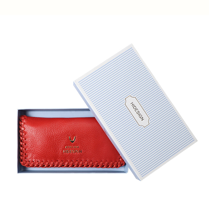 Hera W2 Red Leather Bi-Fold Wallet