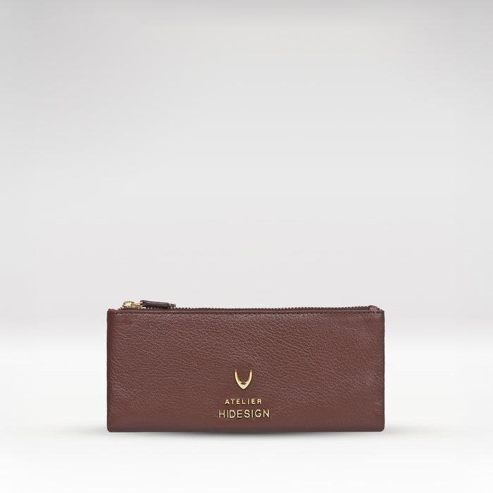 Hera W3 Brown Leather Long Bi-Fold Wallet