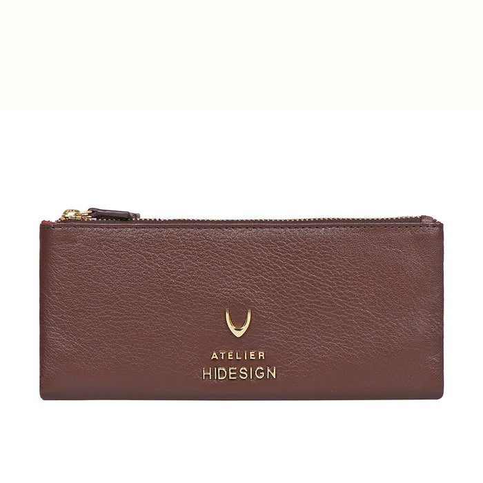 Hera W3 Brown Leather Long Bi-Fold Wallet