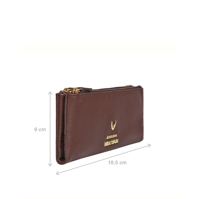 Hera W3 Brown Leather Long Bi-Fold Wallet
