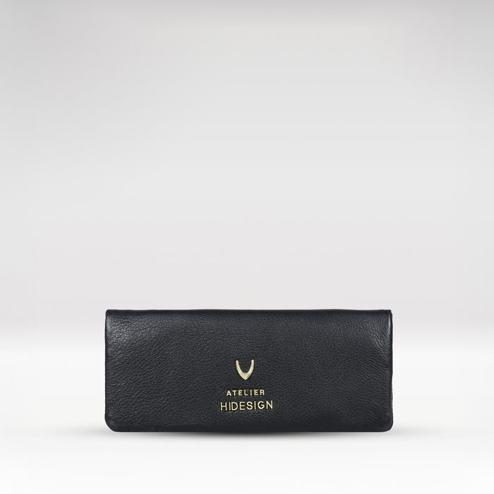 Hera W4 Black Leather Long Bi-Fold Wallet