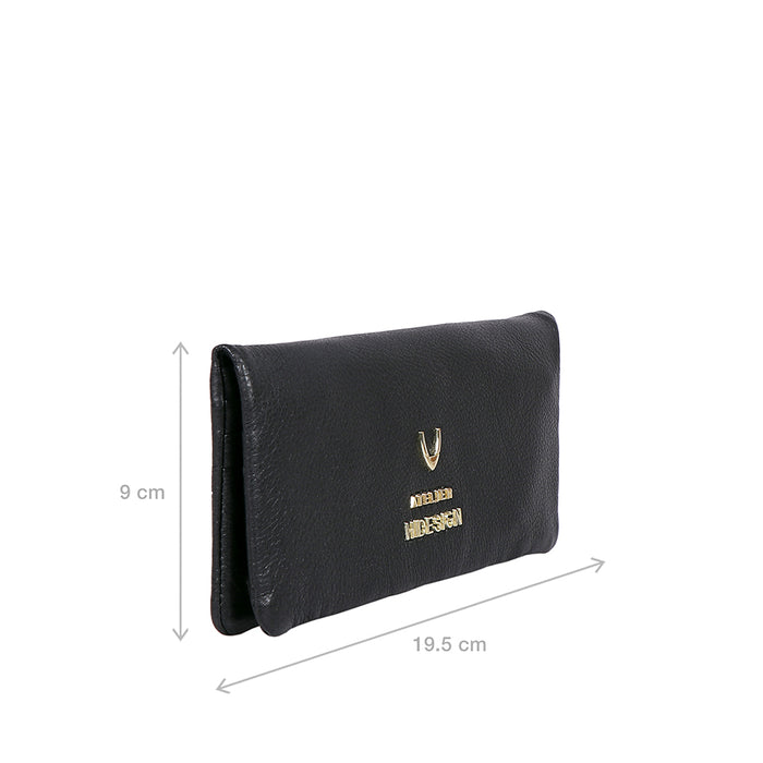 Hera W4 Black Leather Long Bi-Fold Wallet