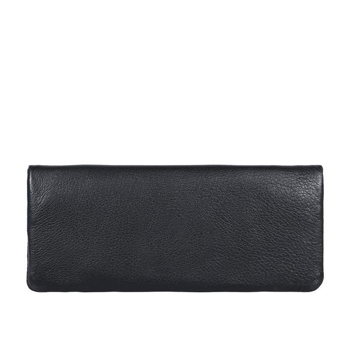Hera W4 Black Leather Long Bi-Fold Wallet