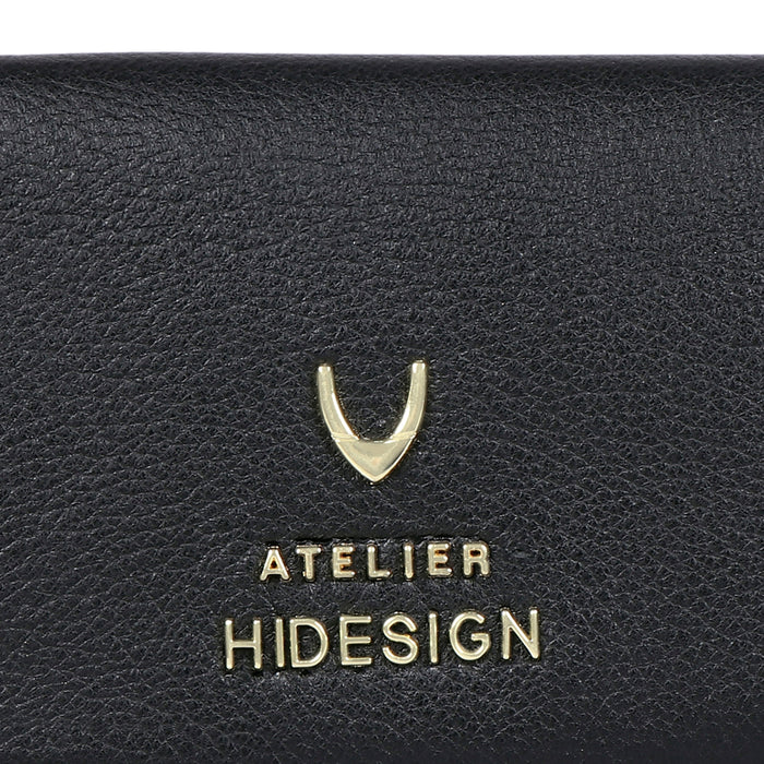 Hera W4 Black Leather Long Bi-Fold Wallet