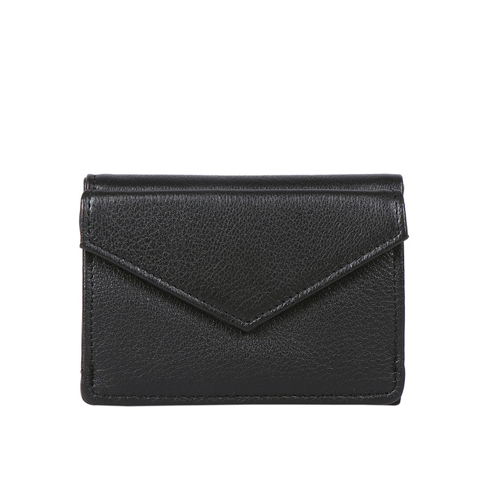 Hera W6 Black Leather Trifold Wallet