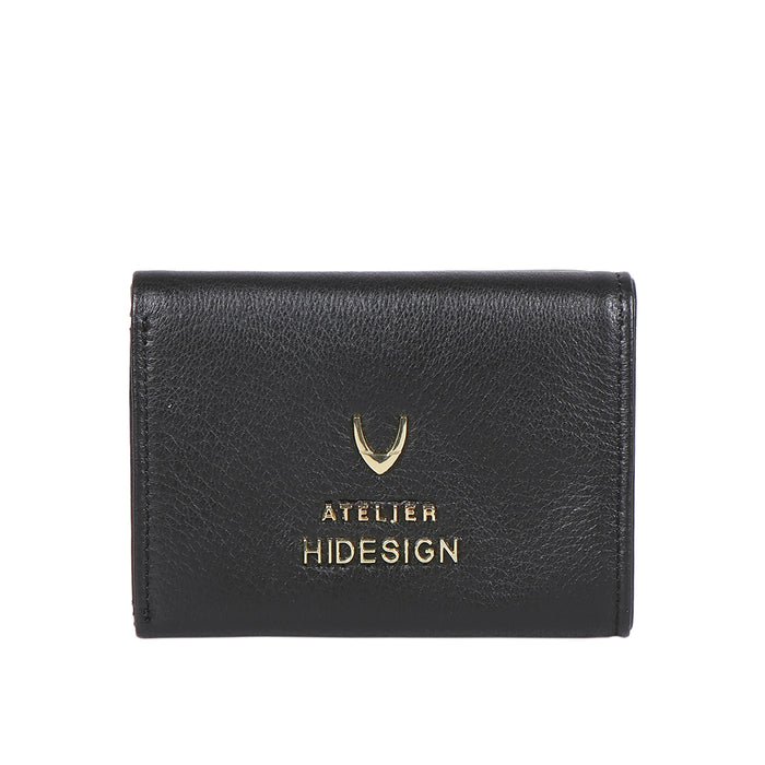 Hera W6 Black Leather Trifold Wallet