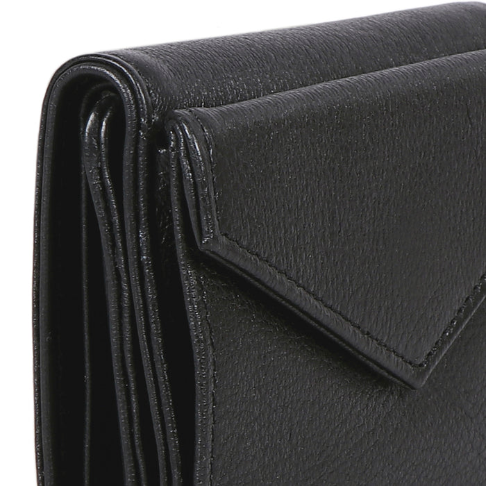 Hera W6 Black Leather Trifold Wallet